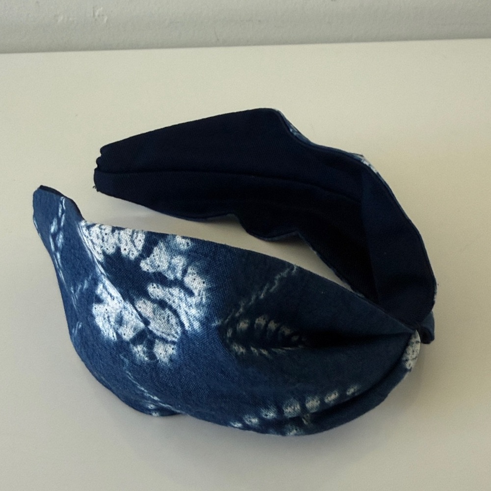 Artisan Gand made Navy Blue Tie-Dye Headband
